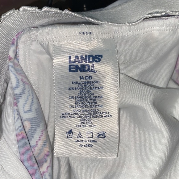Lands End Bathing suit Tankini NEW WITH TAGS size 14 DD - Picture 10 of 10